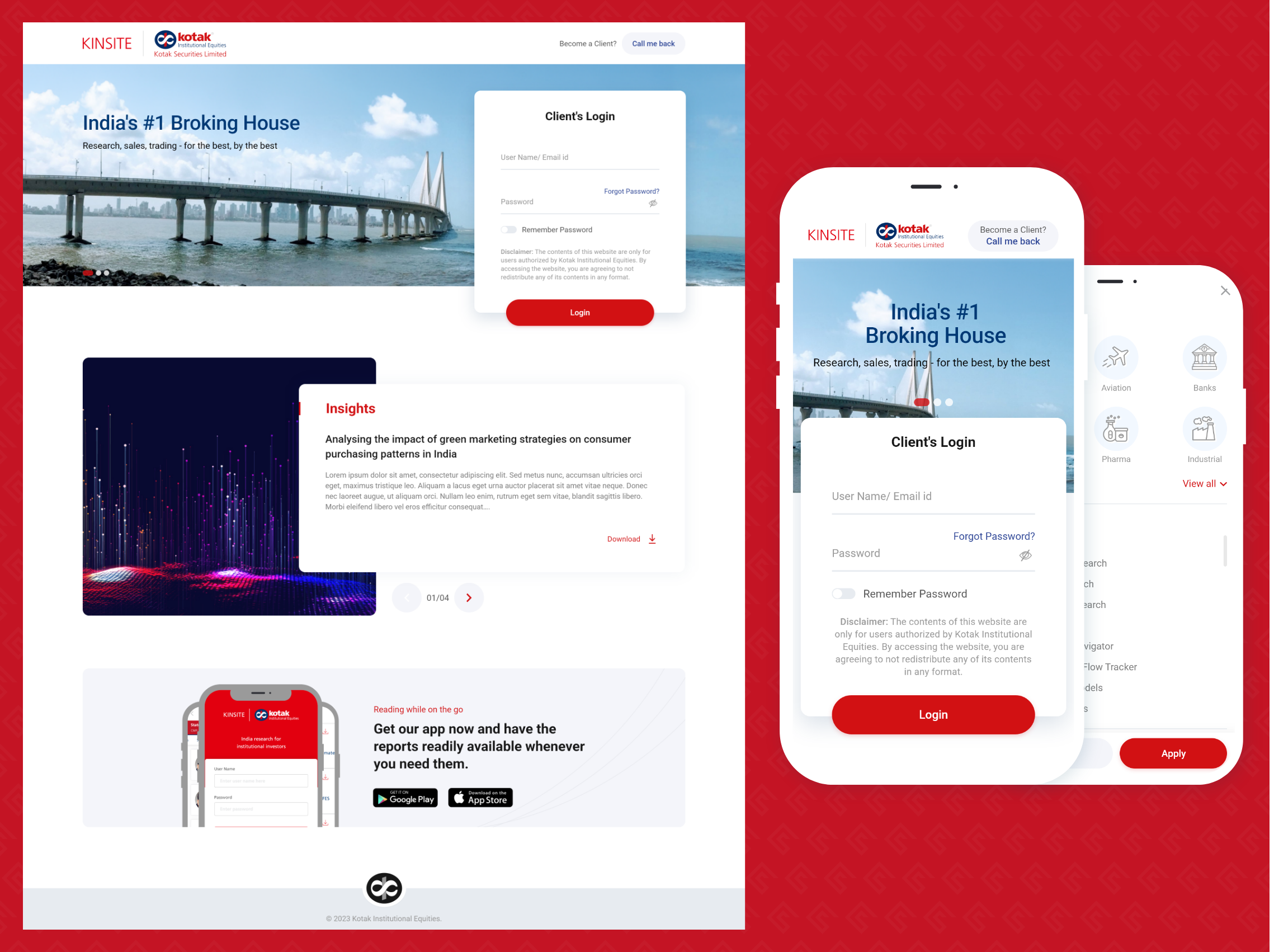 Kotak KINSITE Research Portal — screenshot 3